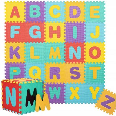 Divio Pěnové puzzle Abeceda a čísla 26 ks 170x150x1 cm mix barev