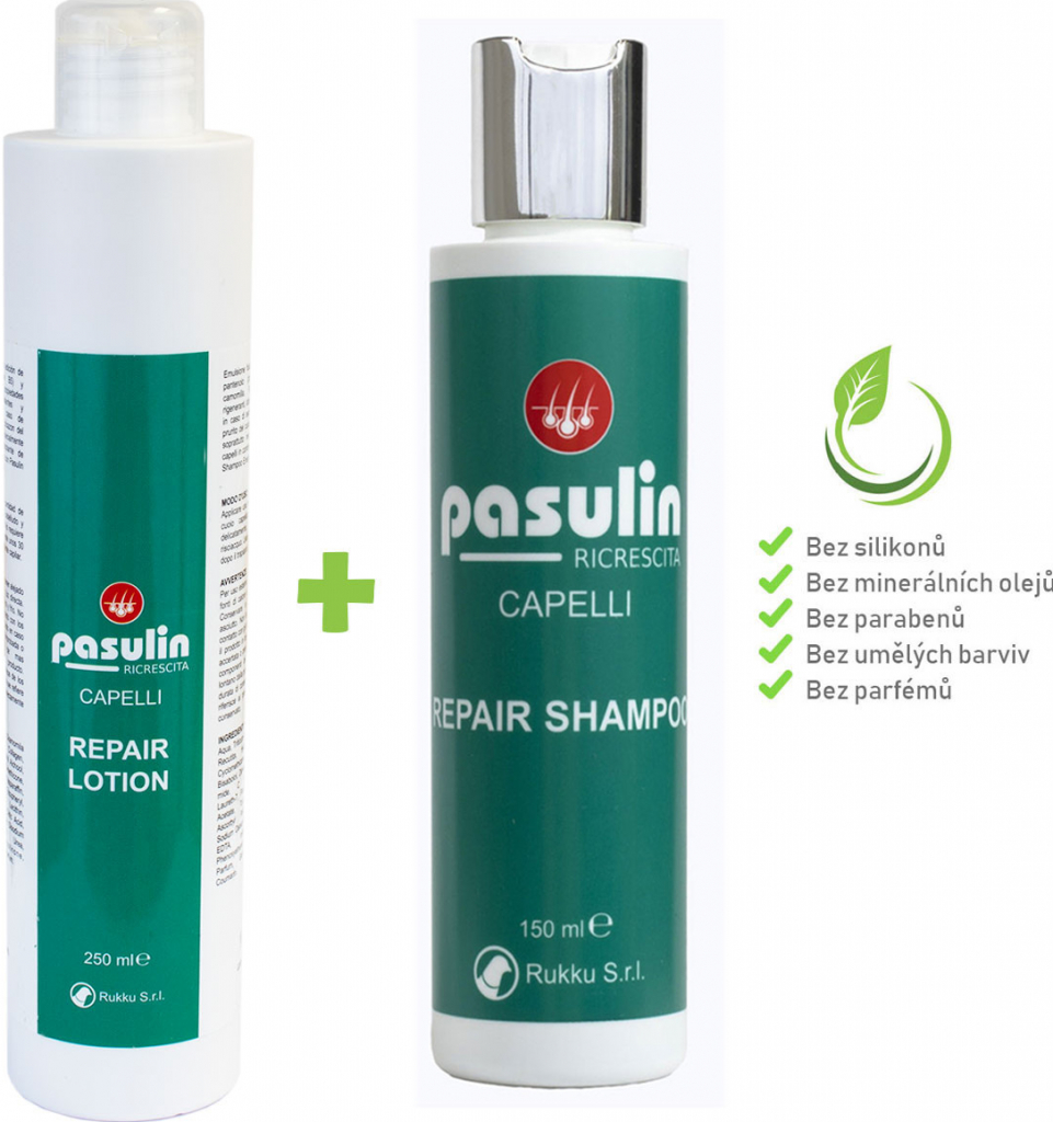 Pasulin regenerační krém po transplantaci vlasů 250 ml + Pasulin regenerační šampon po transplantaci vlasů 150 ml dárková sada
