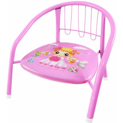 FunPlay Child10Pink židle s pískajícím podsedákem kovová 36x36x36cm růžová