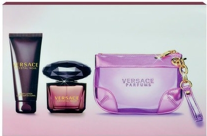 Versace Crystal Noir EDP 90 ml + 100 ml tělové mléko + kabelka dárková sada