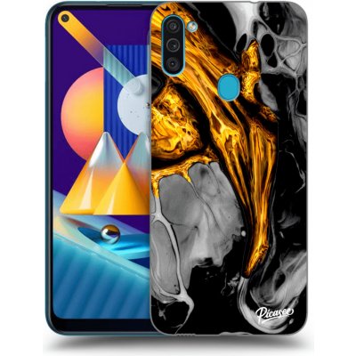 Pouzdro Picasee silikonové Samsung Galaxy M11 - Black Gold čiré – Zboží Mobilmania