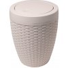 Koš Addis Rattan Bath Bin Calico Krémový koupelnový koš 5 l