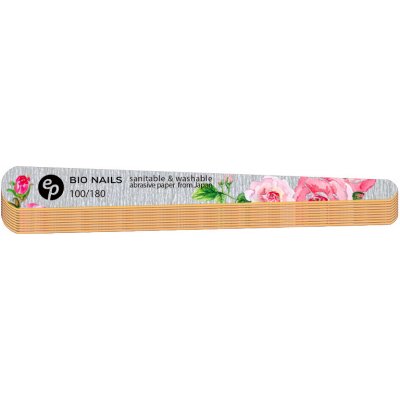 BIO nails Pilník profi 100/180 zebra zúžený rose 10 ks – Zboží Dáma