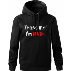 Trust me I´m MVDr. Věř mi jsem MVDr. Oversized mikina dámská Moon kratší + širší Černá