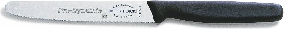 F.Dick Kuchyňský nůž zoubkovaný černý 11 cm
