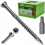 Terasový vrut 4x50 TORX T15 nerez C2 s redukovanou hlavou (200 ks/bal + BIT)
