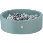 Misioo Suchý bazén pre deti zamatový 90 x 30 + 200 loptičiek zlatá – Zboží Dáma