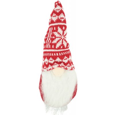 Textilomanie Vánoční skřítek s pletenou čepicí JULVIK 25 cm, červený – Hledejceny.cz