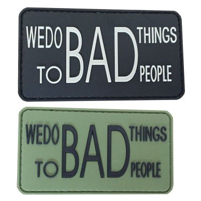 ARMED PATCHES PVC nášivka We do Bad Things, zelená – Zboží Dáma