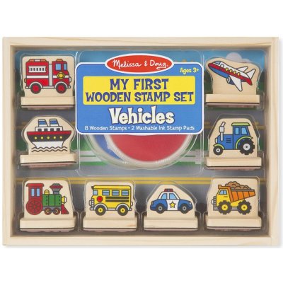 Melissa & Doug Dřevěná razítka dopravní prostředky – Hledejceny.cz