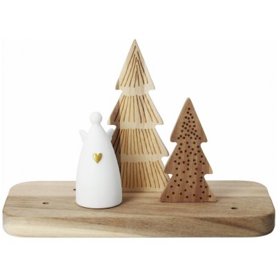 räder Dřevěná dekorace Christmas, přírodní barva, dřevo, porcelán – Hledejceny.cz