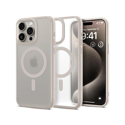 Spigen Ultra Hybrid MagSafe, iPhone 15 Pro Max frost natural titanium
