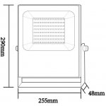 ACA Lighting LED venkovní slim reflektor Q 100W/230V/RGB+6000K/9000Lm/110°/IP66, černý – Hledejceny.cz