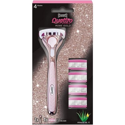 wilkinson sword quattro for women rose gold damsky holici strojek plus 1  nahradni hlavice – Heureka.cz