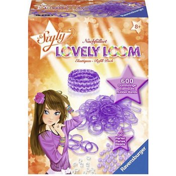 Gumičky na náramky Ravensburger Lovely Loom 600 ks růžové