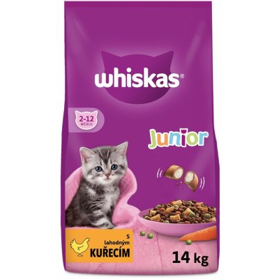 Whiskas Junior Trockenfutter mit Huhn 14 kg