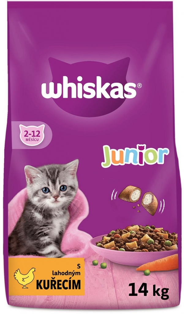 Whiskas Junior granule s kuřecím pro koťata 14 kg