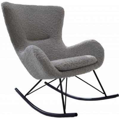 Interior DE Houpací křeslo SCANDINAVIA SWING světle šedé colin boucléKRS43140 – Zboží Dáma