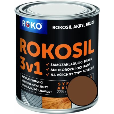 Rokosil 3v1 akryl RK 300 2430 hnědá střední 0,6 L