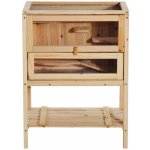 Goleto Dřevěná klec pro hlodavce 60 x 40 x 80 cm – Zboží Dáma