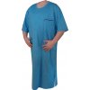 Pánské pyžamo Xcena noční košile krátký rukáv do V světle modrá