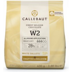 Callebaut W2 28% bílá belgická čokoláda 400 g -
