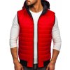 Pánská vesta Bolf pánská mikina na zip s kapucí MY88 červená
