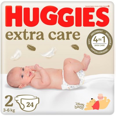 Huggies extra care 2 3-6 kg 24 ks – Hledejceny.cz