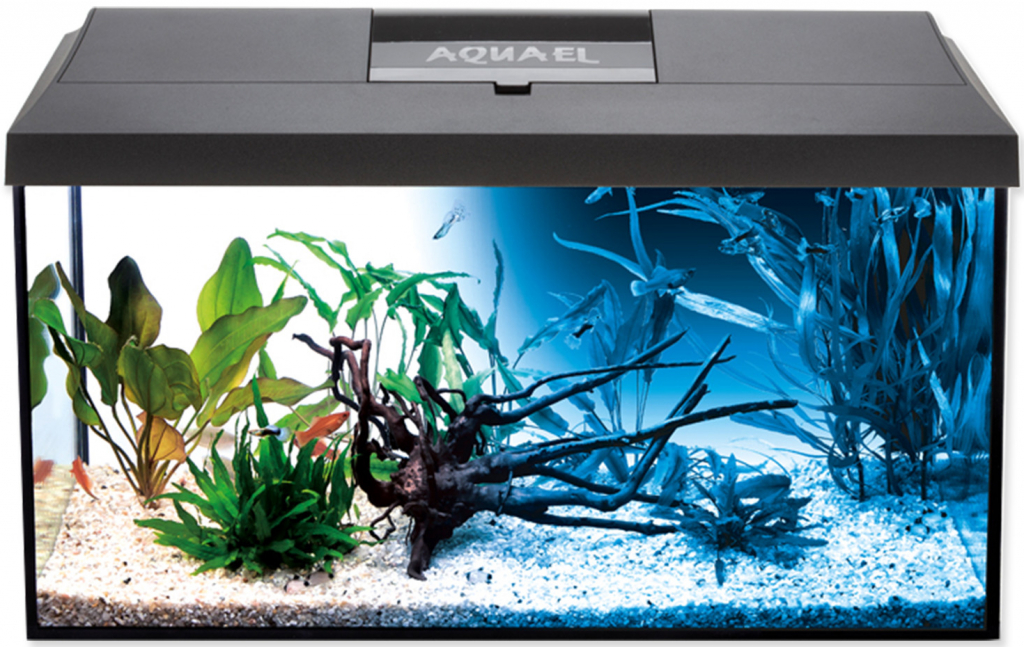 Aquael Leddy Plus D&N LED akvarijní set černý 75 x 35 x 40 cm, 105 l