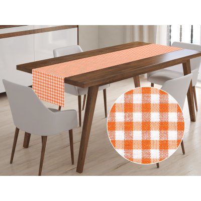 Biante běhoun Rebeka RE-006 Oranžovo-bílá Kostka malá 20x120 cm – Zboží Mobilmania