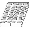 Pečicí forma Martellato forma na minidezerty ve tvaru hexagonu 32 ksx25x25 mm MIGNONA003 Mignon