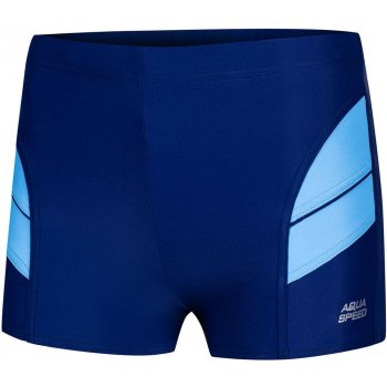 Aqua Speed plavecké šortky Andy Navy Blue/Blue Pattern