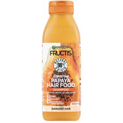 Garnier Fructis Papaya Hair Food šampon pro poškozené vlasy 350 ml – Zboží Mobilmania