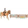 Figurka Teddies Sada kůň + žokej s doplňky farma 34x19x5 cm
