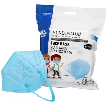 MundoSalud dětský modrý respirátor FFP2