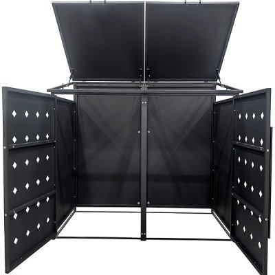 Scorpion elektro s.r.o Přístřešek na 2 popelnice D05GG2 antracit – Zboží Dáma