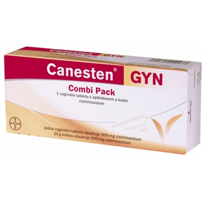 CANESTEN GYN COMBI PACK VAG/DRM 500MG+10MG/G CRM+VAG TBL NOB 1+20G – Zbozi.Blesk.cz