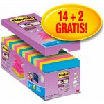 Samolepicí kartičky Post-it 1440 listů, SUPER STICKY Z-NOTES R330-SS-VP16 76x76mm mix barev, 16 kusů (3M0584) – Hledejceny.cz