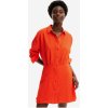 Dámské šaty Desigual Milwaukee Oranžové dámské košilové šaty