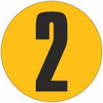 Podlahové číslo - 2 podlahové samolepky průměr 200 mm – Zboží Dáma