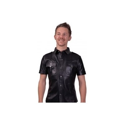 Police Shirt Short Sleeves kožená policejní košile s krátkým rukávem