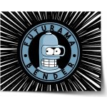Sablio Plakát Futurama Bender Vesmír - 90x60 cm – Zboží Mobilmania