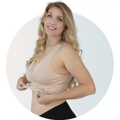 Carriwell křížená kojící podprsenka vhodná i ke spaní Béžová – Zboží Dáma