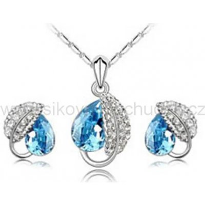 Swarovski Elements souprava lístečky sea blue SWS411 – Zbozi.Blesk.cz