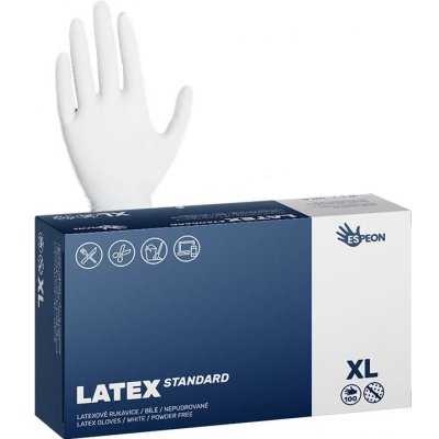 Espeon Latex Standard Jednorázové latexové nepudrované bílé 100 ks