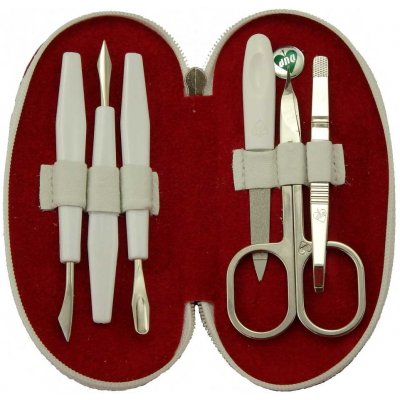 Dup manikúra Zora 6 dílná červený nylon s tečkami 230404-010 – Zboží Dáma