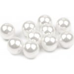 Prima-obchod Plastové voskové korálky / perly Glance Ø12 mm, barva F2 bílá – Zboží Dáma
