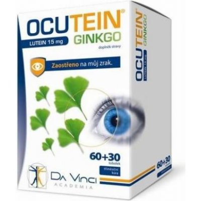 Da Vinci Ocutein Ginkgo Lutein 15 mg 60 tobolek + 30 tablet – Hledejceny.cz