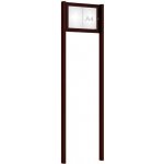 PROCITY Venkovní elegantní vitrína Tradition, 2 x A4, včetně sloupků, hnědá – Zboží Živě