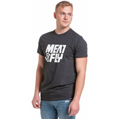 Meatfly pánské tričko Repash Charcoal Heather Šedá